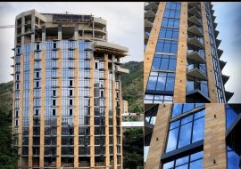 Facade works in the Hotel &quot;Tbilisi Waterfall&quot;